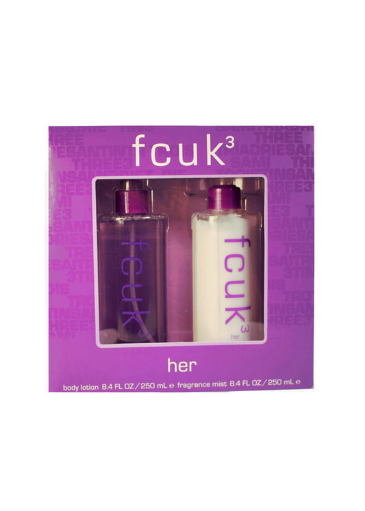 FCUK ANCIL. 3 HER GIFSET MIST 250ML+BODY LOTION 250ML