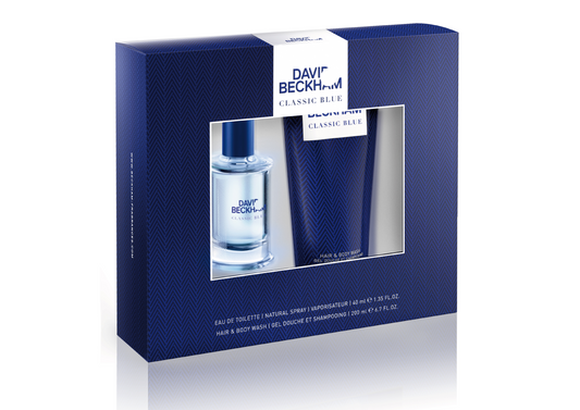 David Beckham Classic Blue Eau De Toilette 40ml Gift Set