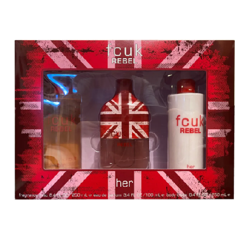 FCUK Rebel Her Eau De Parfum 100ml Gift Set